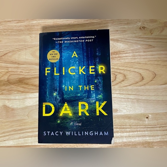 A Flicker in the Dark by Stacy Willingham - Black and Yellow Cover - Picture 2 of 2